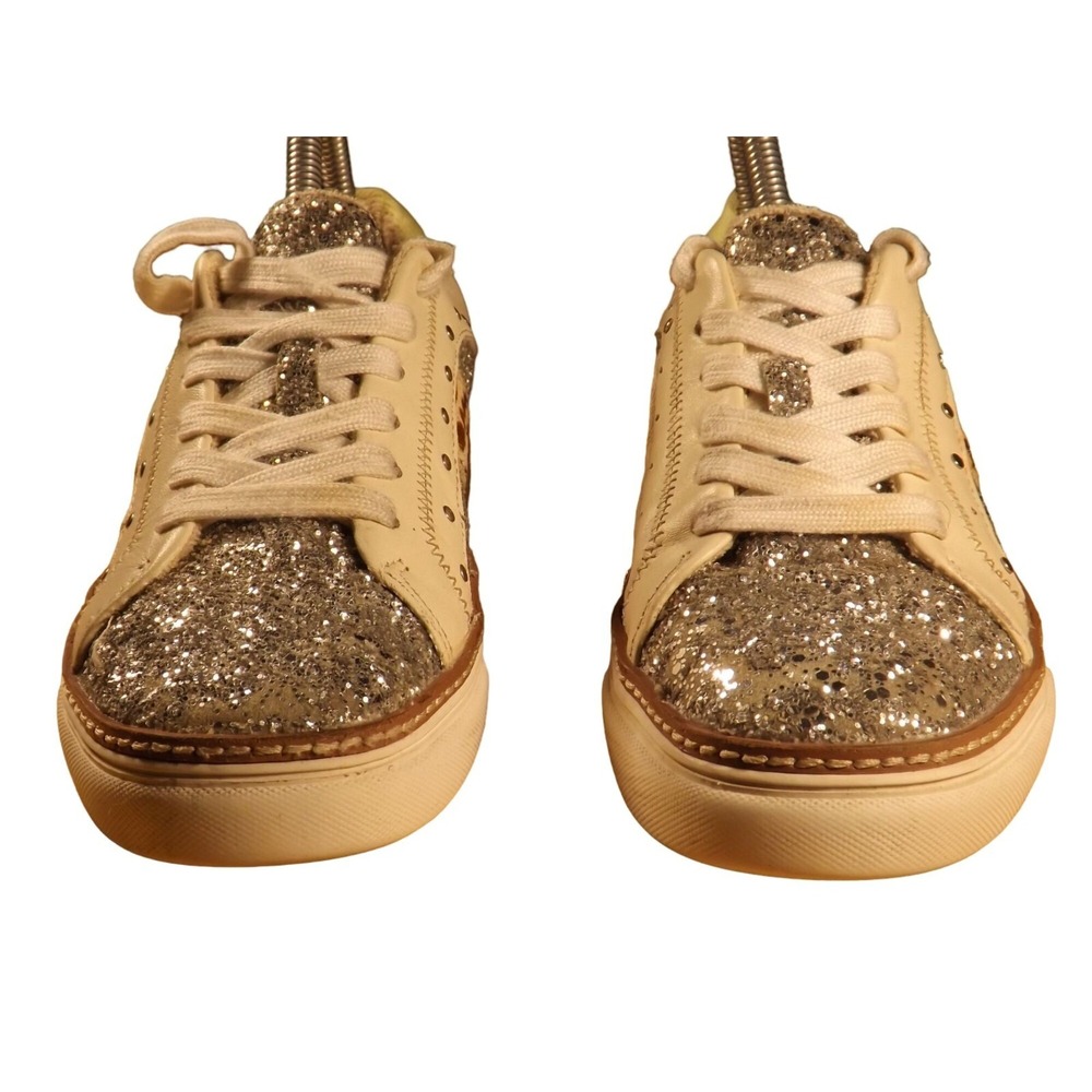 Crown Vintage Sneakers Womens Sz 7.5 Lace Up Multi Print Boho Hipster Shoes Chic - Picture 3 of 9